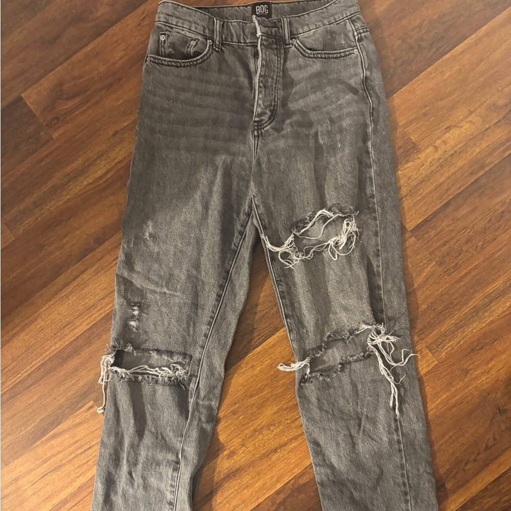 urban outfitters black/gray ripped jeans